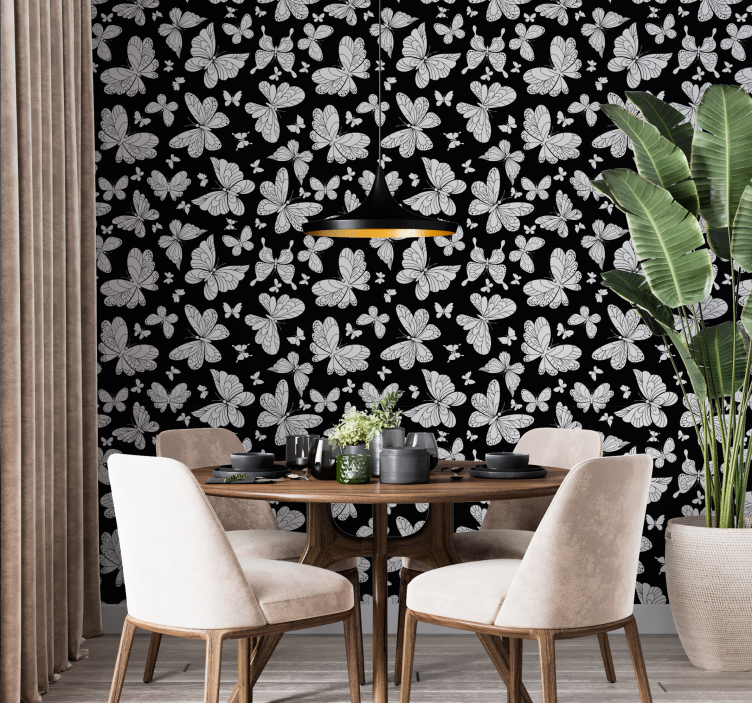 Tapet fluturi negri fluturi - TenStickers