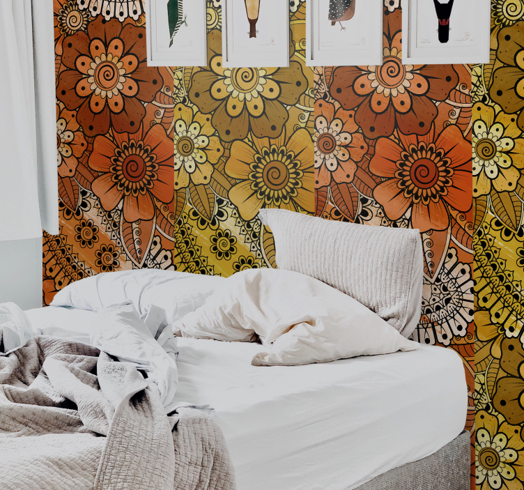 Tapet ornamental în stil indian paisley - TenStickers