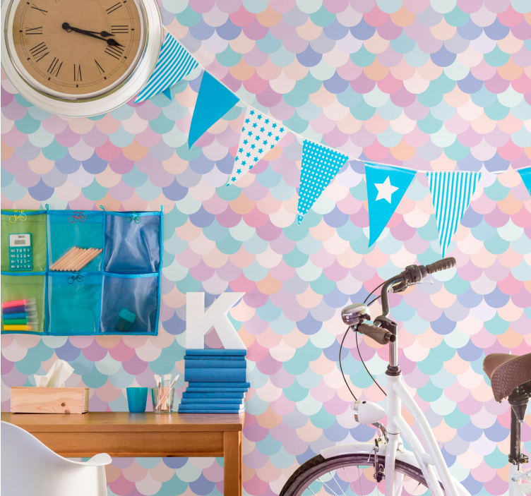 Animale tapet solzi cu tonuri moi - TenStickers