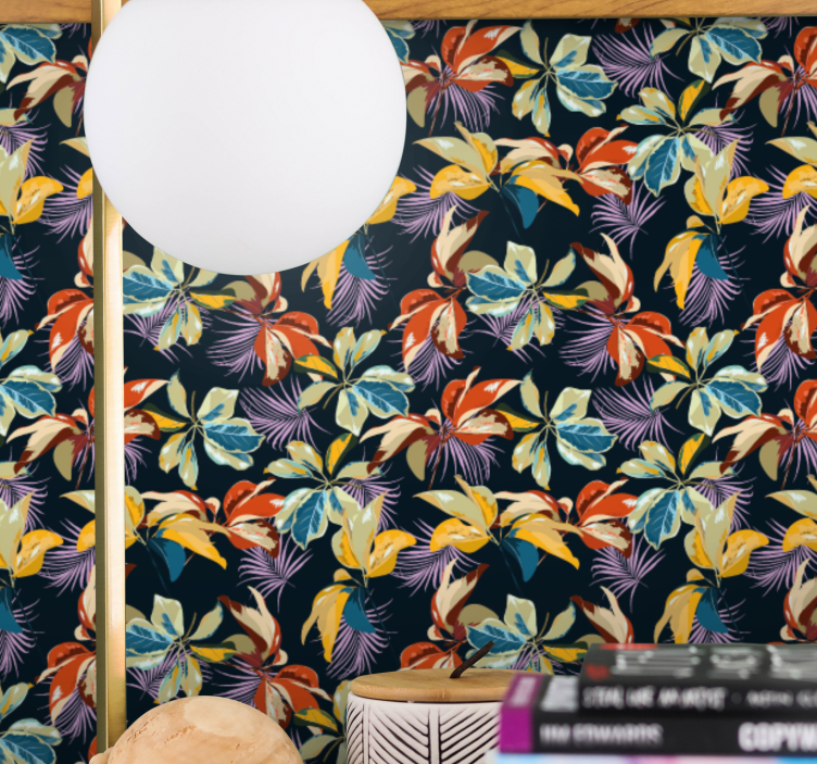 Tapet flori baldachin viu al junglei - TenStickers