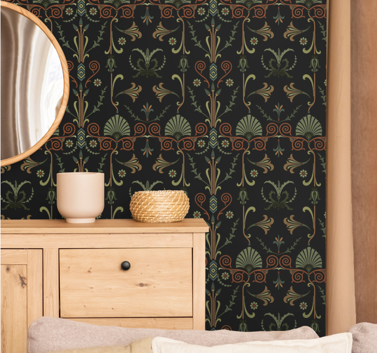 Tapet floral cu model botanic elegant - TenStickers