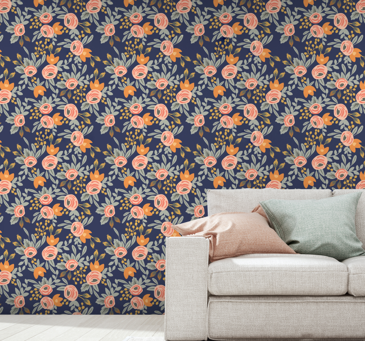 Tapet floral eleganța florilor - TenStickers