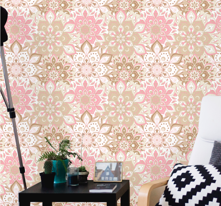 Tapet floral eleganță ornamentată florală - TenStickers