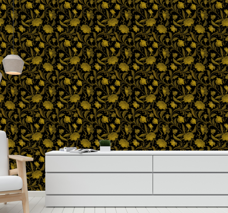 Tapet floral florale ornamentale - TenStickers