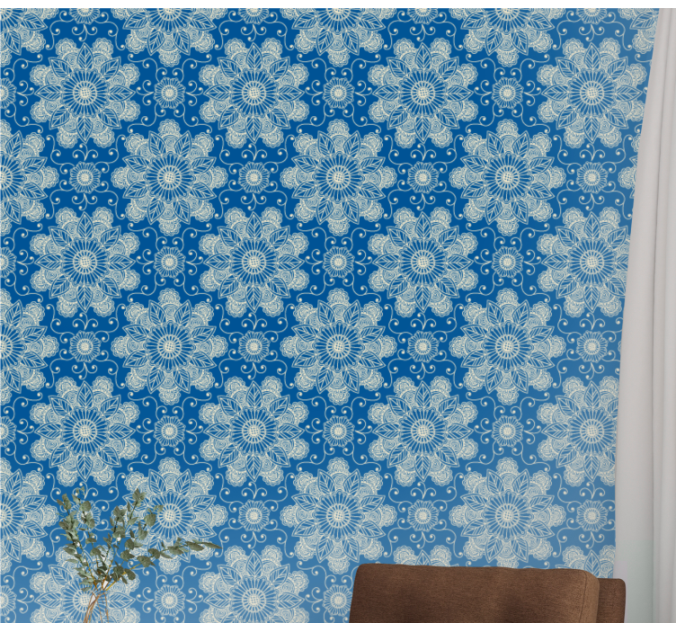 Tapet floral flori împodobite - TenStickers