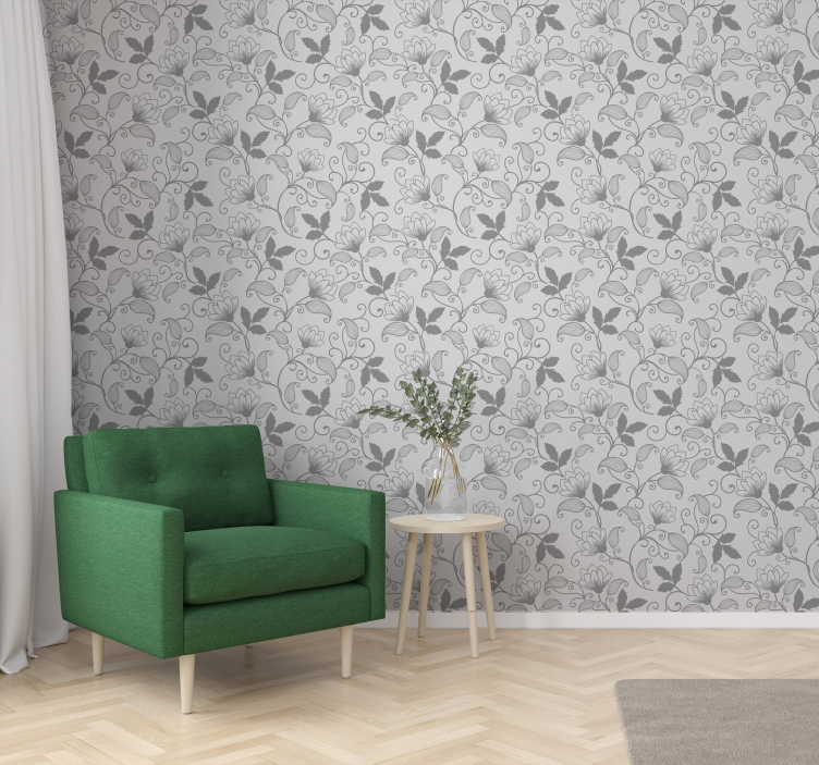 Tapet floral imprimeu floral elegant - TenStickers