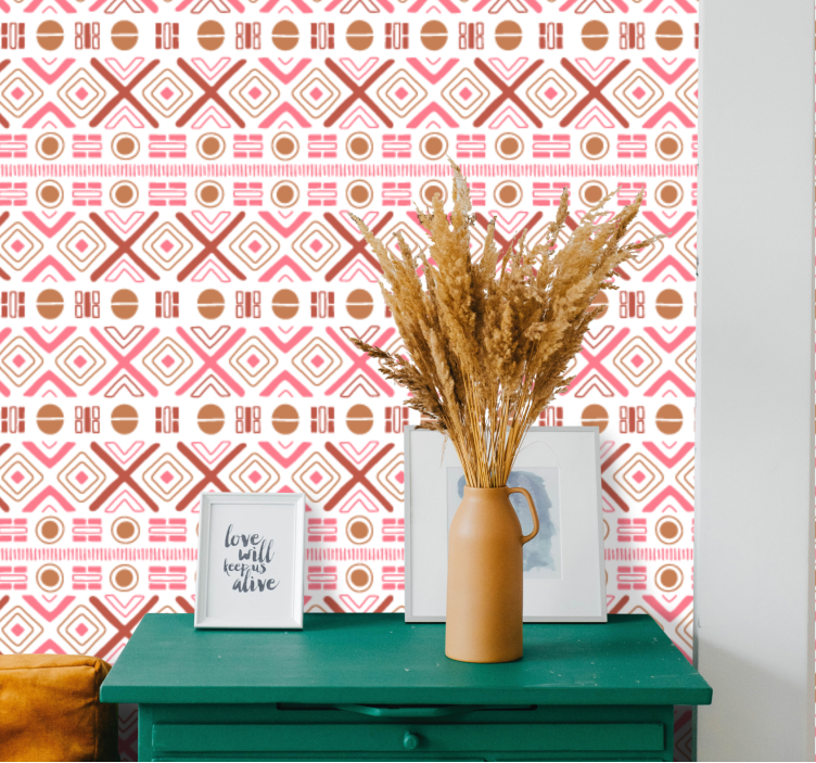 Tapet floral modele geometrice decorative - TenStickers
