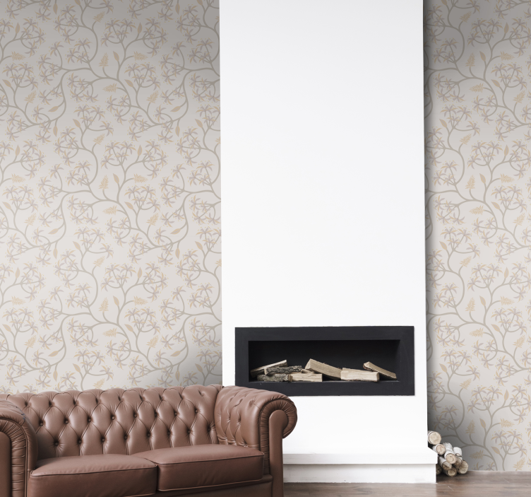 Tapet floral motive florale elegante - TenStickers