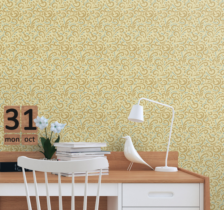 Tapet floral suluri ornamentale - TenStickers