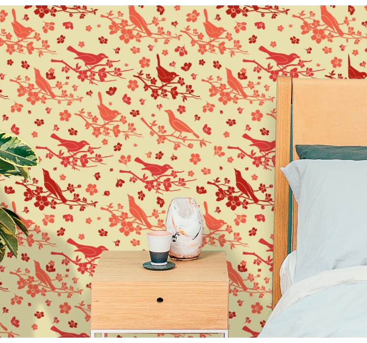 Tapet floral volieră ornamentală - TenStickers