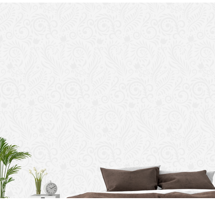 Tapet floral volute ornamentale - TenStickers