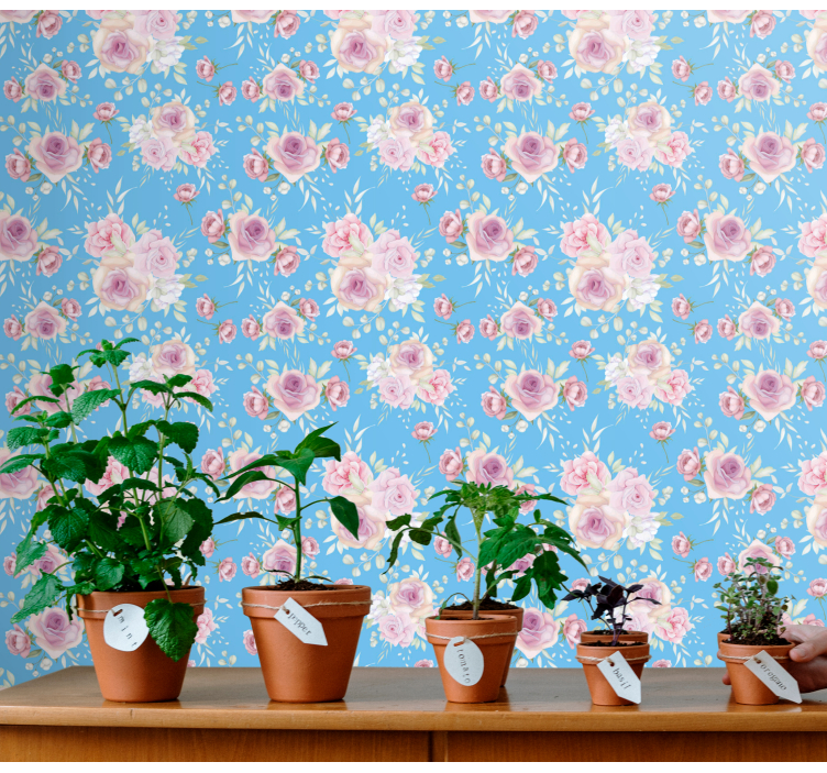 Tapet flori ansamblu aranjament floral - TenStickers