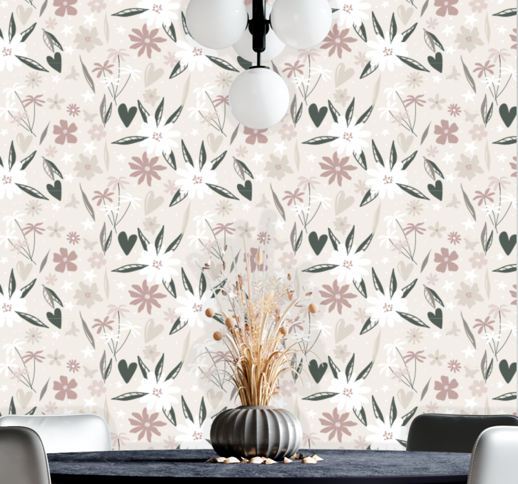 Tapet flori botanic floral - TenStickers