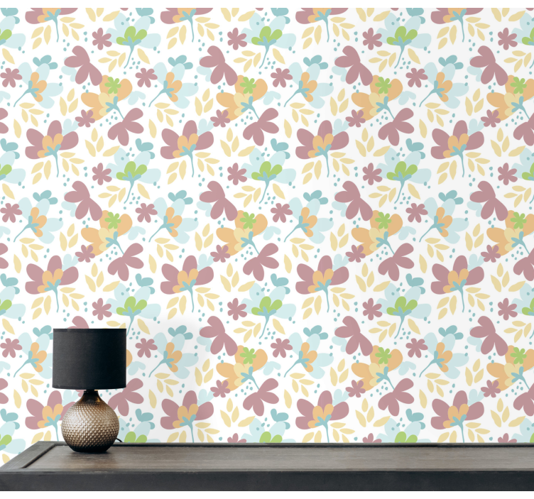 Tapet flori decor cu model floral - TenStickers