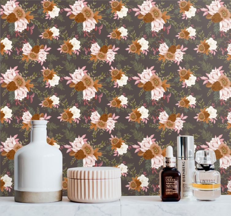 Tapet flori design de buchet floral - TenStickers