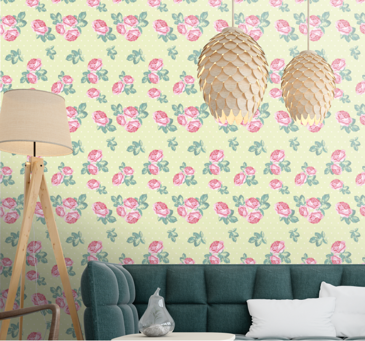 Tapet flori design floral clasic - TenStickers