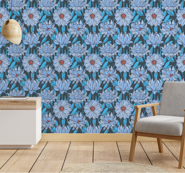 Tapet flori design floral luxuriant - TenStickers
