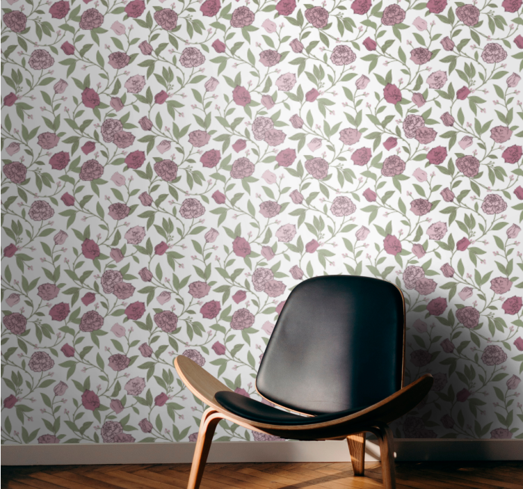 Tapet flori farmec floral - TenStickers