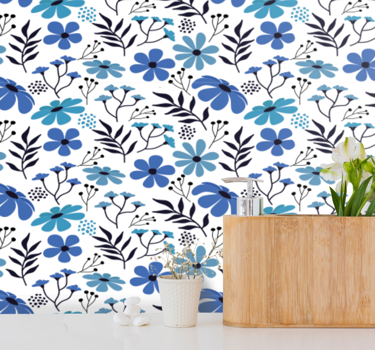 Tapet flori imagini botanice florale - TenStickers