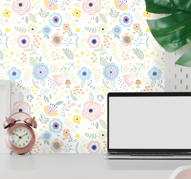 Tapet flori model de grădină florală - TenStickers