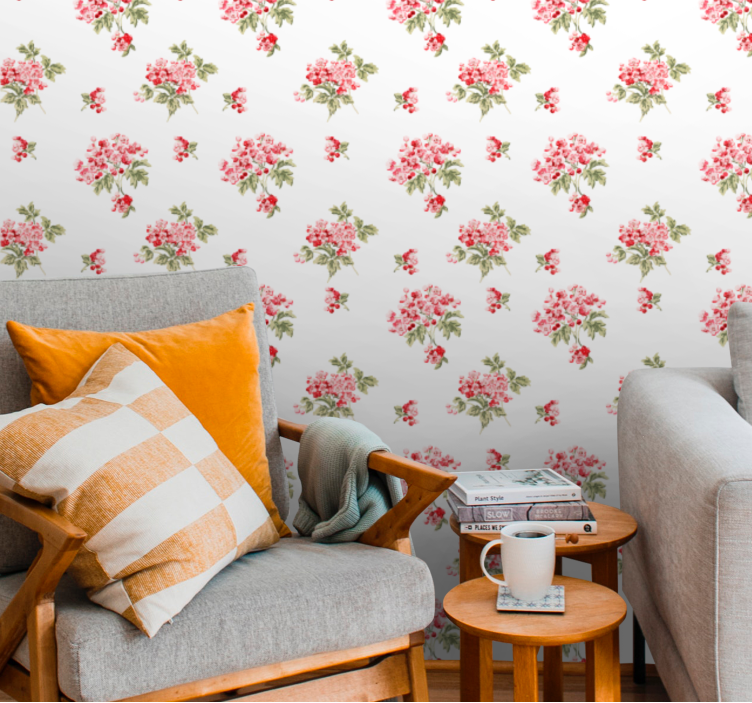 Tapet flori model de aranjamente vintage - TenStickers