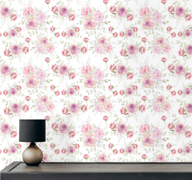 Tapet flori model floral delicat - TenStickers