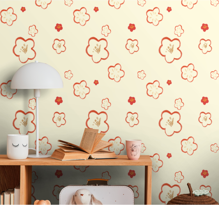 Tapet flori modele florale delicate - TenStickers