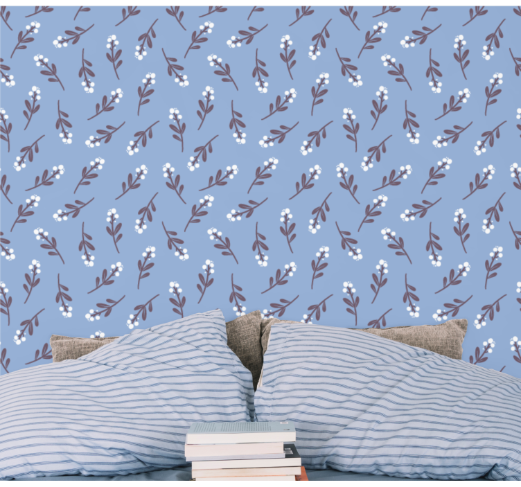 Tapet flori motiv ramuri florale - TenStickers