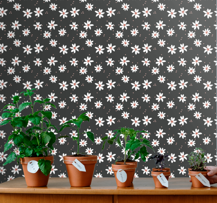 Tapet flori repetați modelul floral - TenStickers