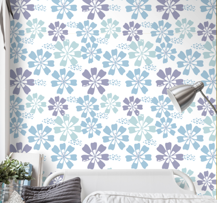 Tapet flori tema cu model floral - TenStickers