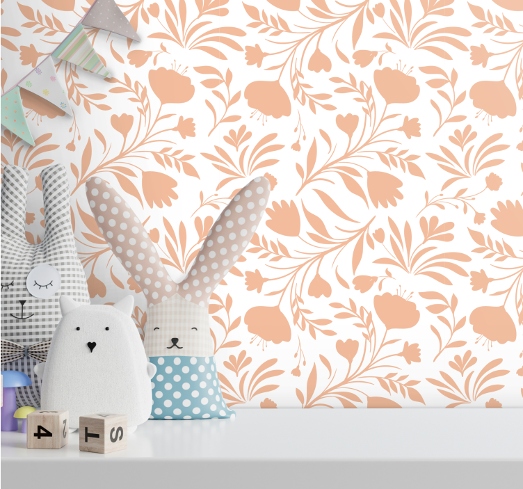 Tapet flori vibrații florale de primăvară - TenStickers