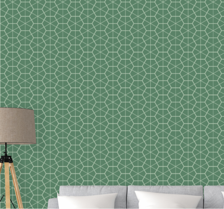 Tapet geometric aranjament de forme geometrice - TenStickers