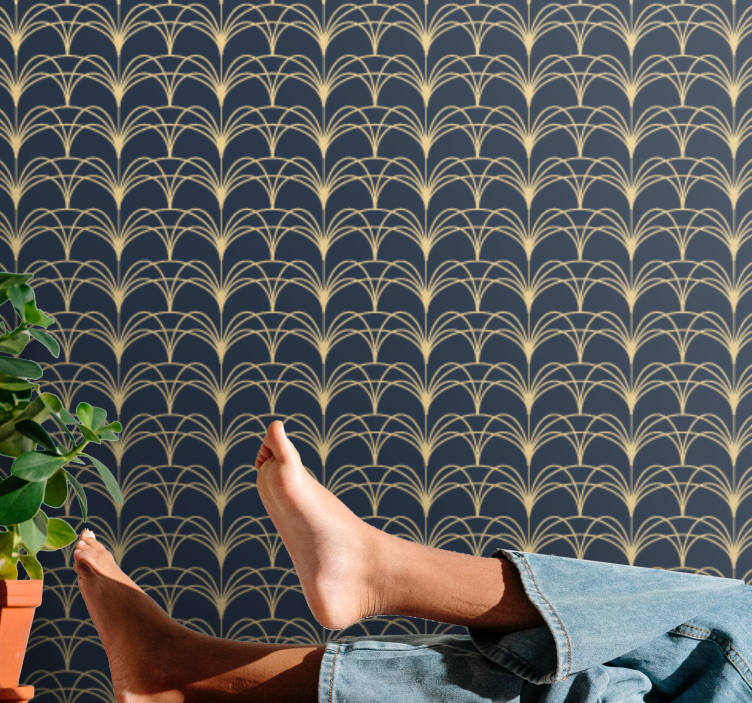 Tapet geometric arcuri art deco - TenStickers