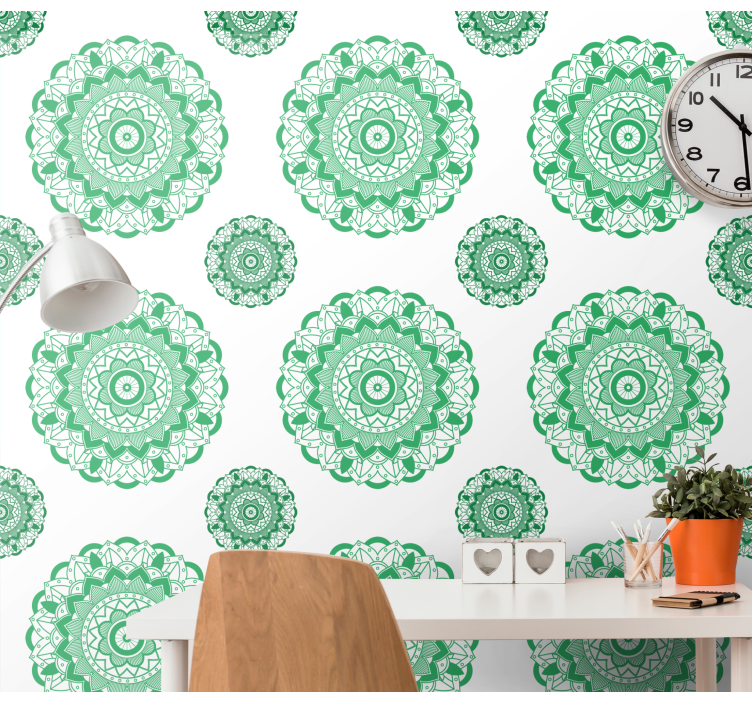 Tapet de birou design cu motiv mandala - TenStickers
