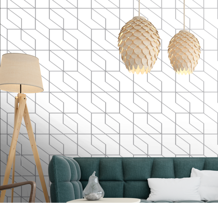 Tapet geometric design elegant cu model - TenStickers