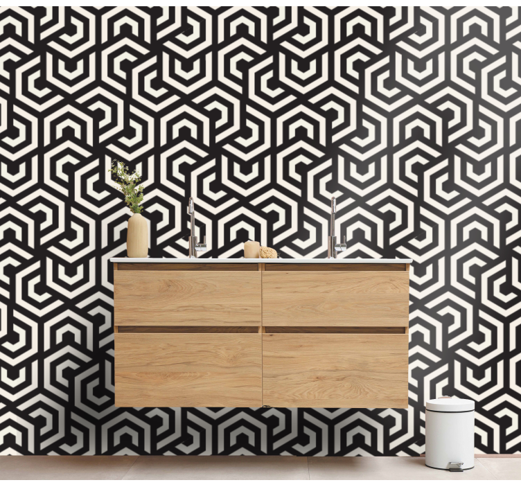 Tapet geometric design labirintic - TenStickers