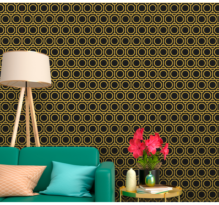 Tapet geometric inele geometrice - TenStickers