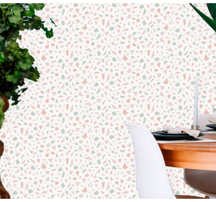Tapet geometric inspirație din terrazzo - TenStickers