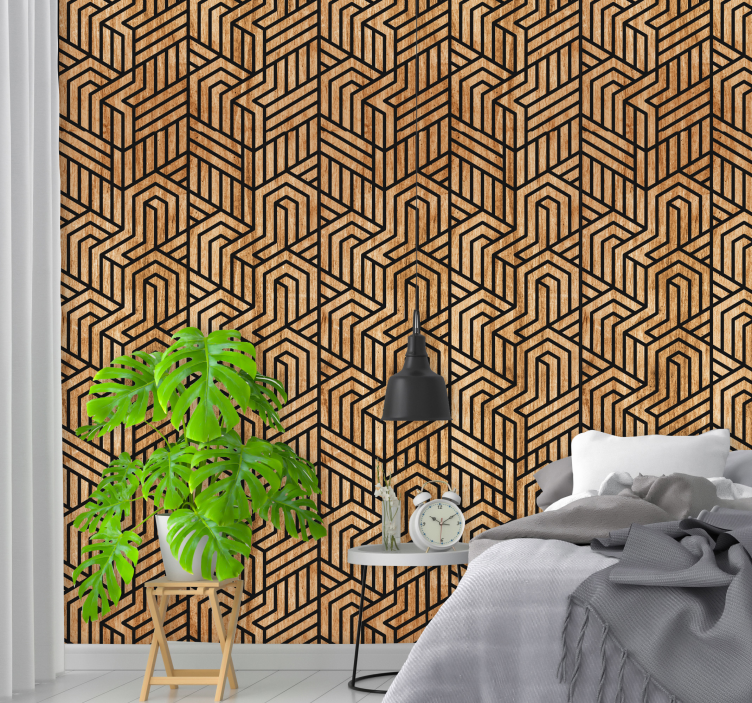 Tapet geometric labirint geometric - TenStickers