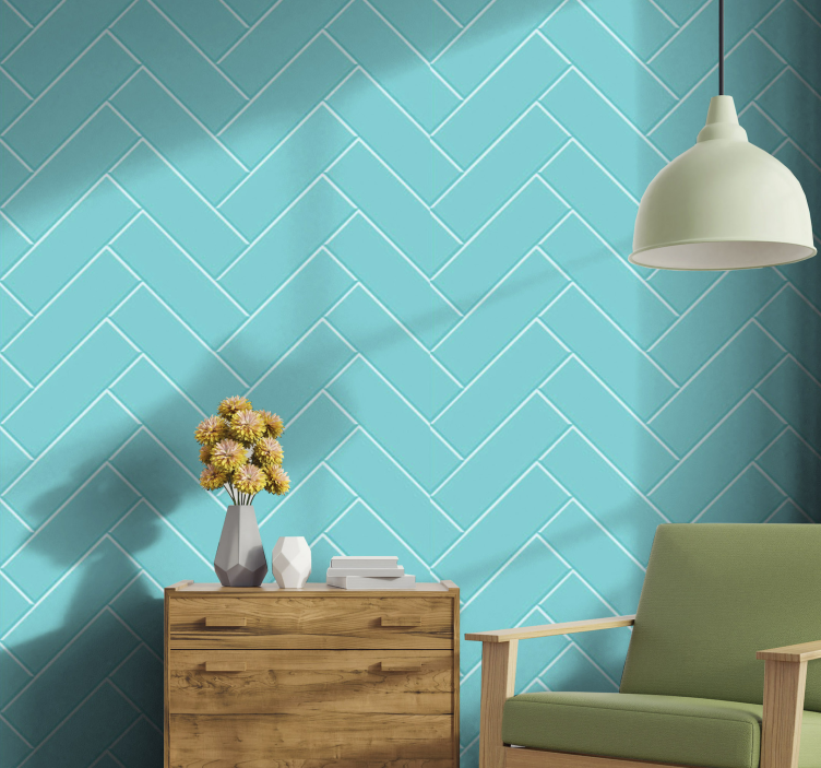 Tapet geometric model chevron - TenStickers