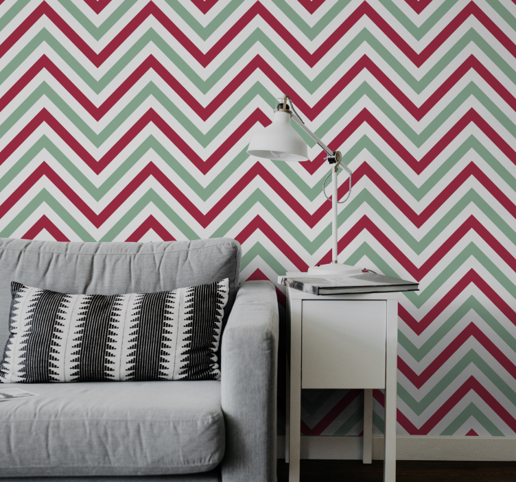 Tapet geometric model în zig-zag chevron - TenStickers