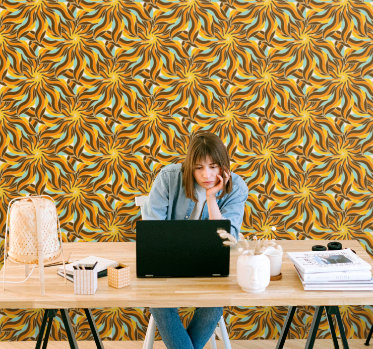 Tapet geometric modele de vârtej complicate - TenStickers