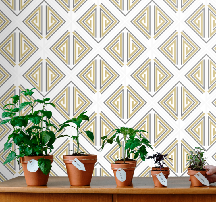 Tapet geometric modele triunghiulare stilizate - TenStickers