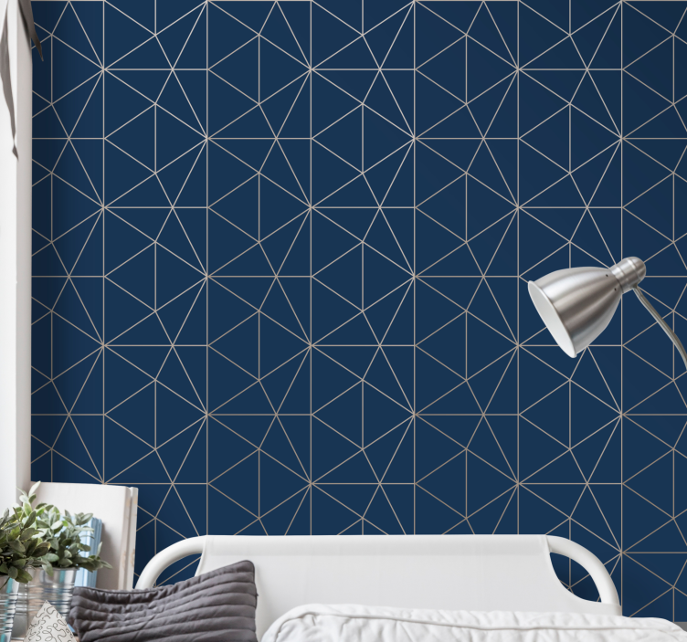 Tapet geometric motiv de linie geometrică - TenStickers