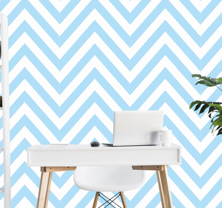 Tapet geometric zig-zag cu chevron - TenStickers