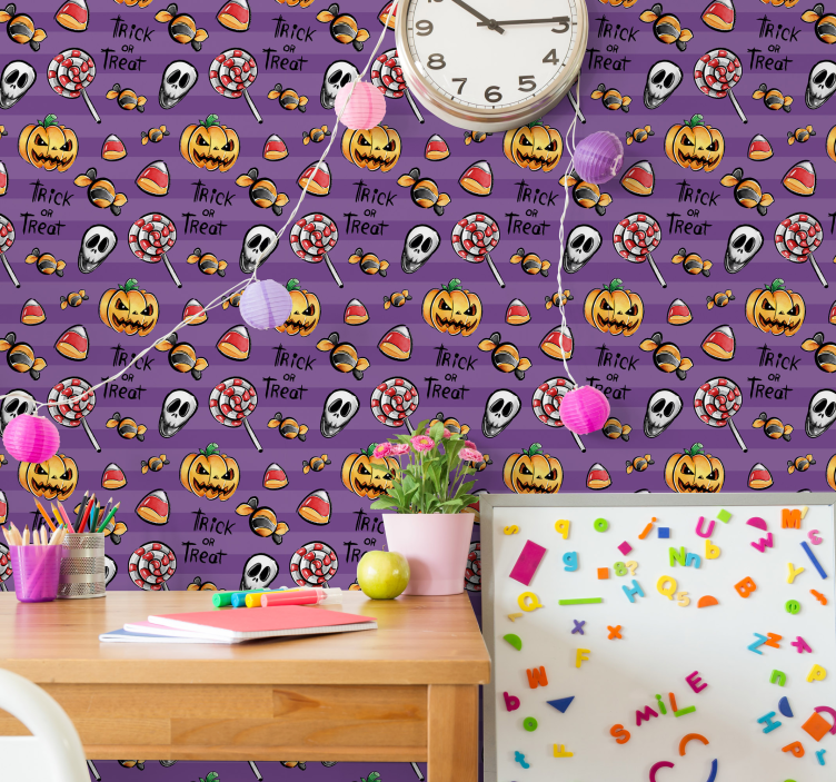 Tapet Halloween temă de delicii înfricoșătoare - TenStickers