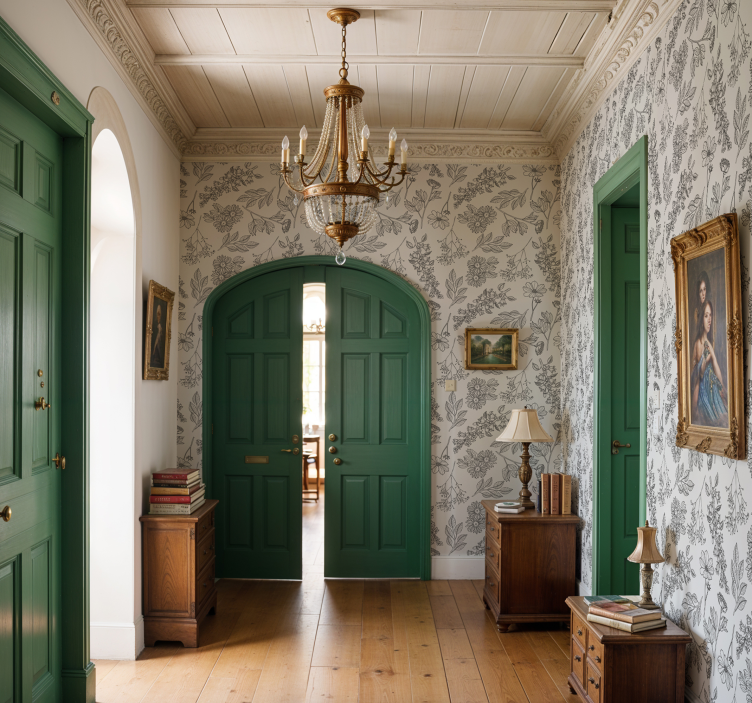 Tapet hol model floral bej - TenStickers