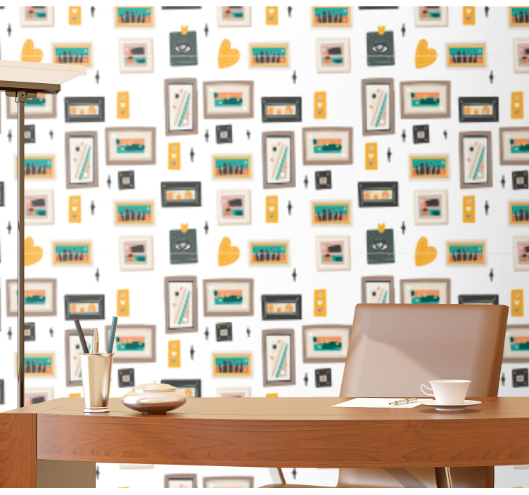 Tapet industrial motive retro office - TenStickers