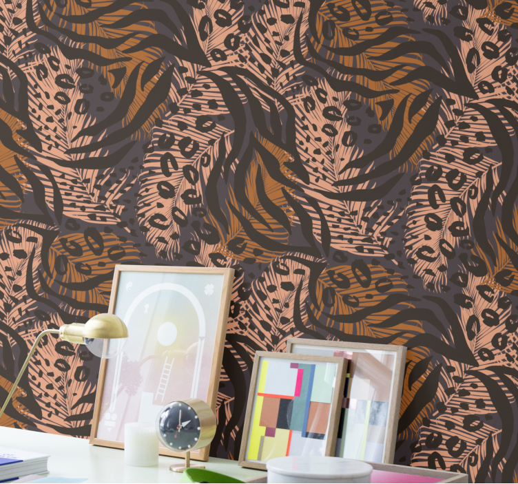 Tapet leopard model de animale tropicale - TenStickers