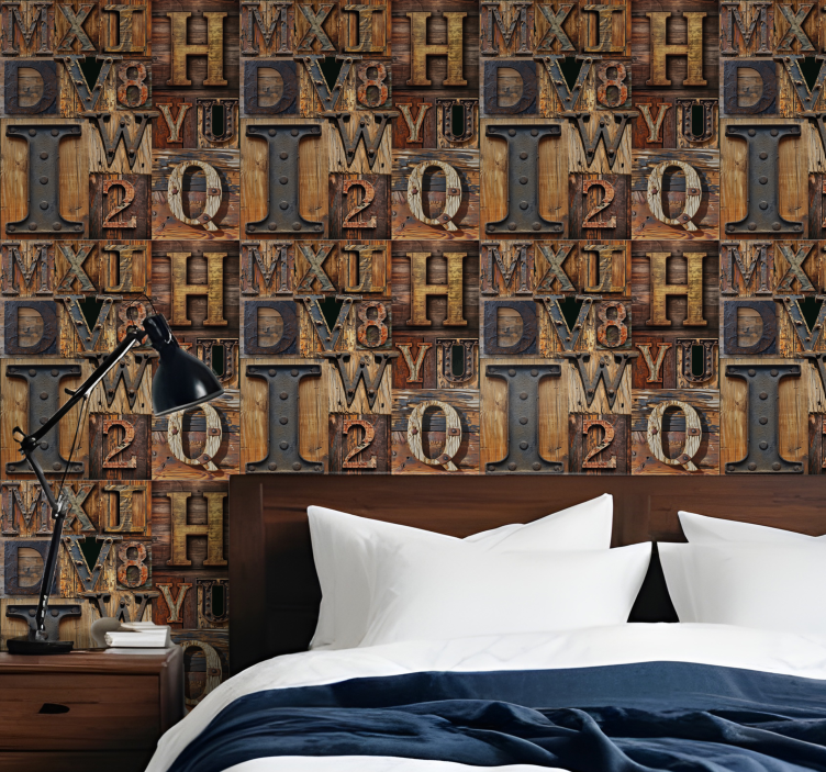 Tapet litere efect 3d - TenStickers